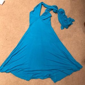 Turquoise halter dress